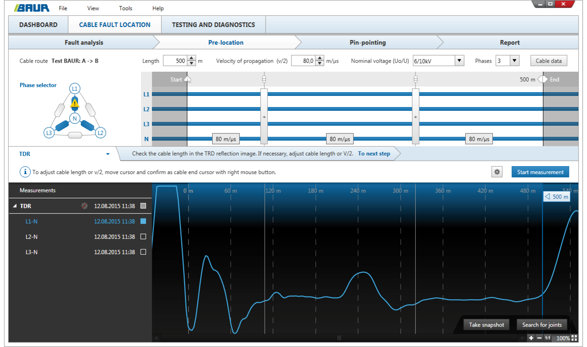 SOFTWARE_SISTEMA_4 · Ensayo de cables VLF, medición del factor de disipación, diagnóstico de descargas parciales y localización de averías en cables
